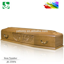 European standard semi gloss professional carving with professional lining for coffin decoration